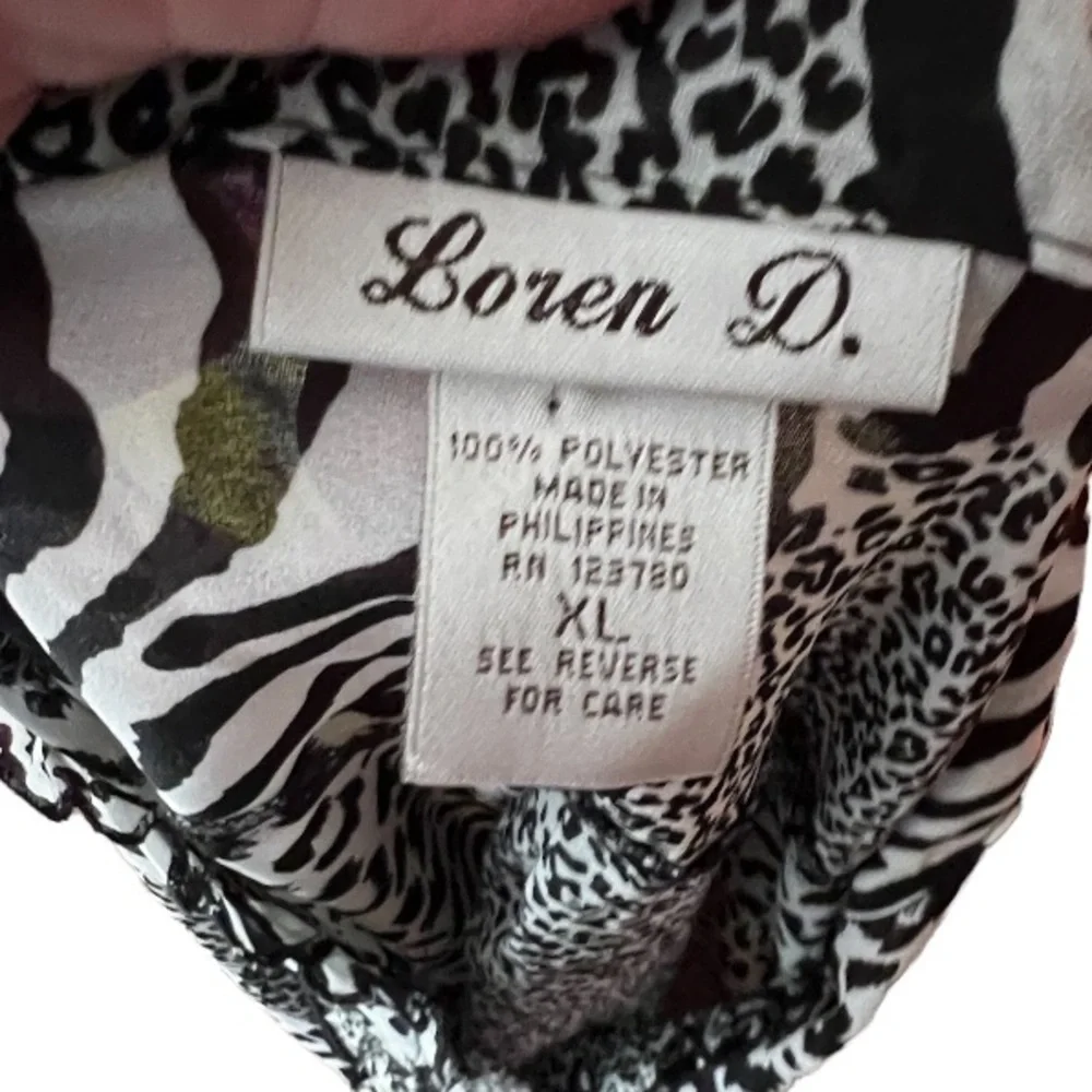Vintage Loren D Animal Print Blouse - Picture 5 of 5